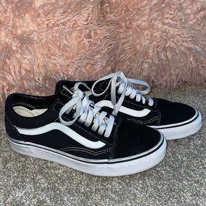 Black old skool style vans